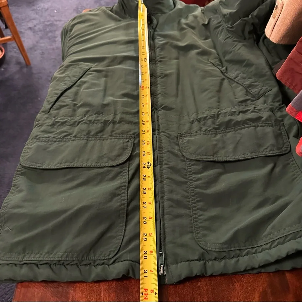 MENS J. Crew Forest Green Peacoat Parka Fleece Lined Winter Coat Utility Jacket